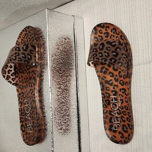 BEACH Leopard Print Women's Slides